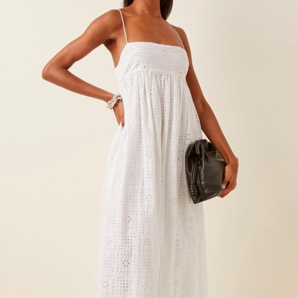 Matteau Sleeveless Broderie-Cotton Maxi Dress - 1